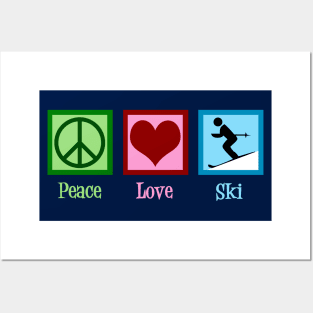 Peace Love Ski Posters and Art